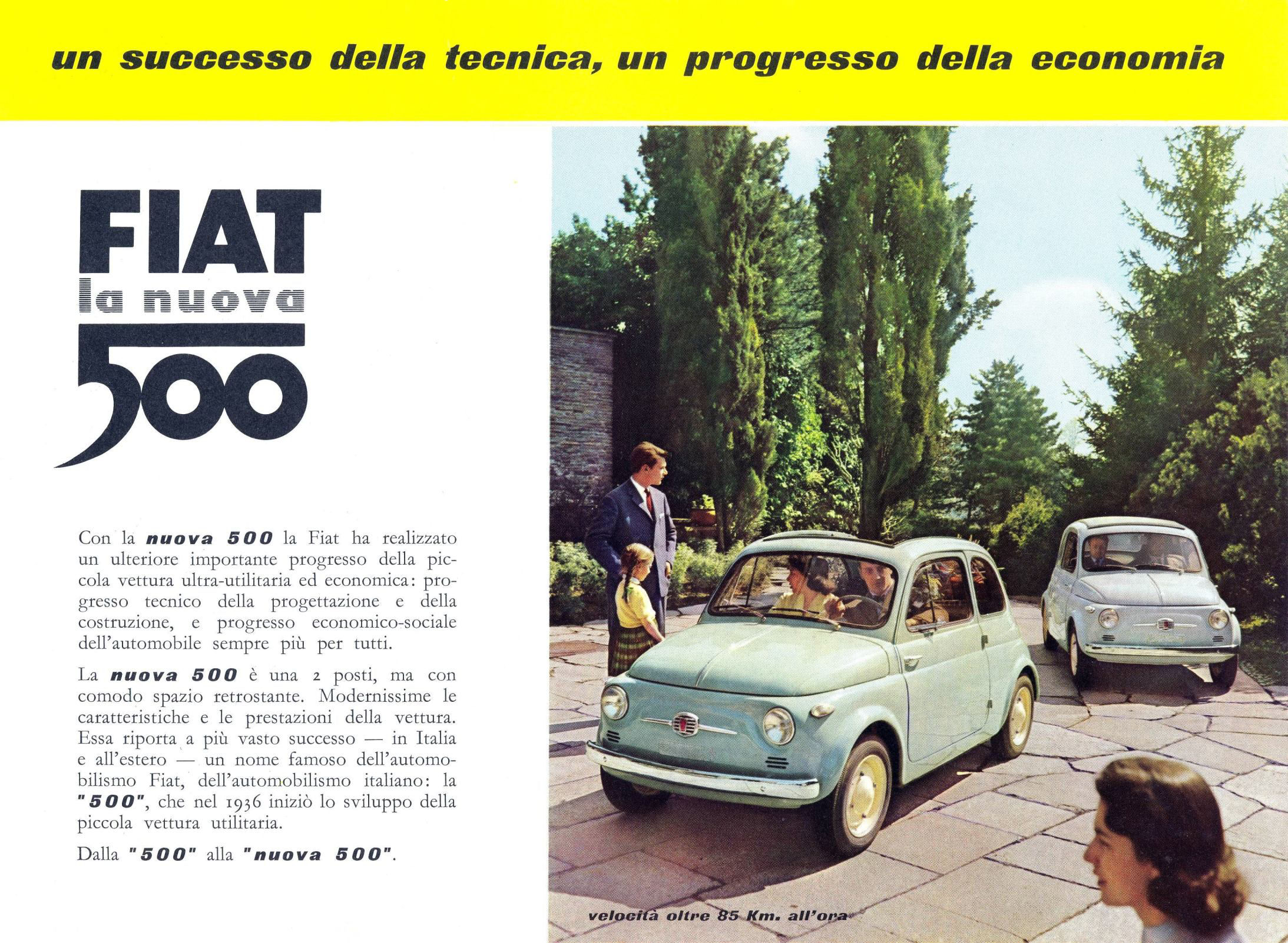 1957 Fiat 500 Brochure